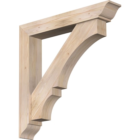 Ekena Millwork Balboa Traditional Smooth Bracket w/ Offset Brace, Douglas Fir, 7 1/2"W x 46"D x 46"H BKT0806X46X46BOA01SDF